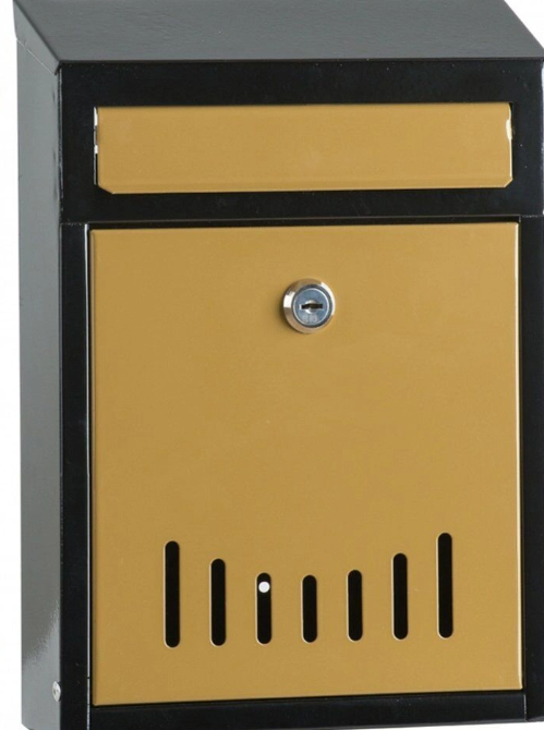 Ящик почтовый индивидуальный пластик Элит черн-беж с замком