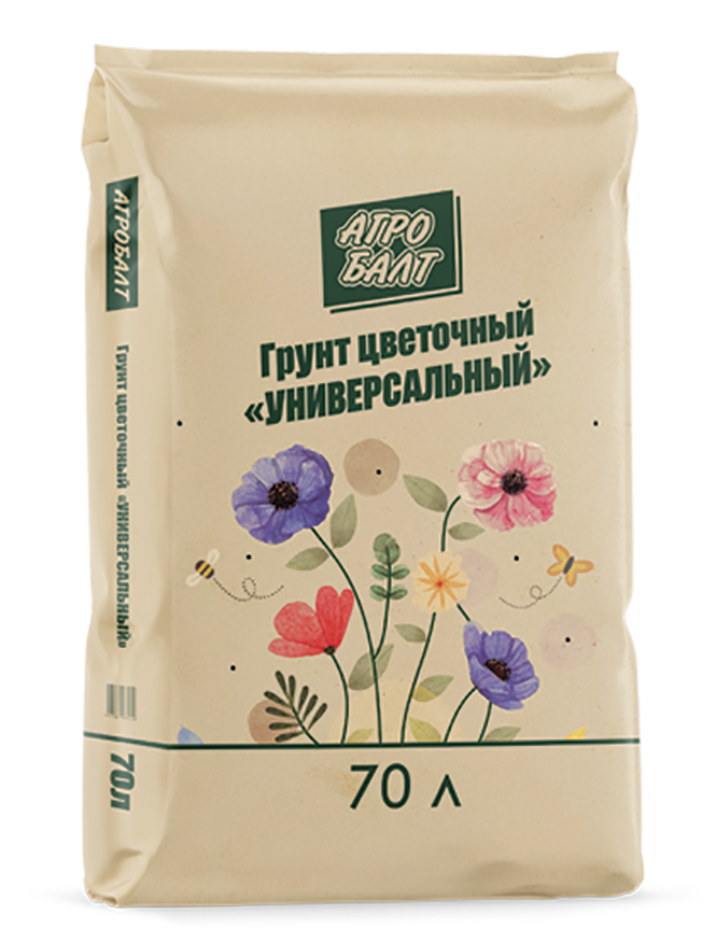 Грунт Агробалт  цветочный универсальный 70л  /33