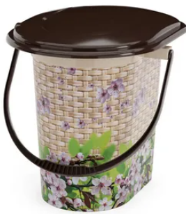 Туалет дачный пластм.с рис. "Плетенка" М3025 (Октябрьский)  *1/5