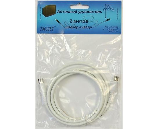 Антенный удл-ль 3c2v 2м бел. (шт-шт) ДОРИ 1130
