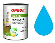 Эмаль "Ореол" акриловая голубая глянц 0,9 кг (Ростов-на-дону)*1/14