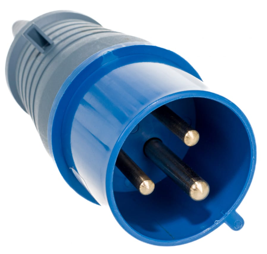 Вилка эл. каб. 32А 2P+E 220В IP44 (023) ИЭК PSR01-032-3