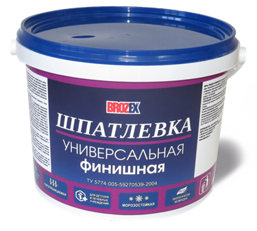 Шпатлевка финишная универсальная "BROZEX" 5,0 кг  (ЛКЗ) *4/144