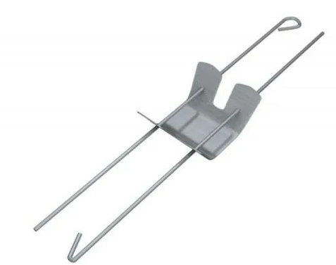 Европодвес к ПП 2*500мм, d=2мм (2 отверстия в сборе) Албес(200шт/уп)(несущая способность 13кг/м.кв)