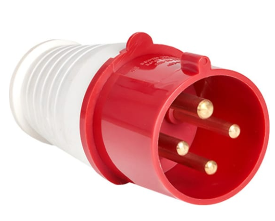 EKF силовая вилка CEE 014 переносная 3Р+РЕ 16А 380В IP44  ps-014-16-380