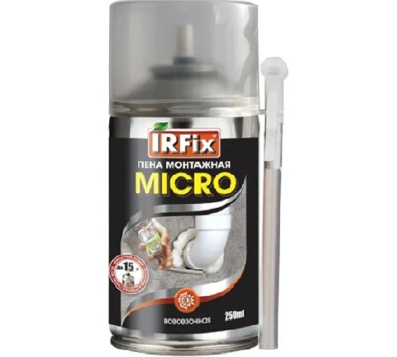 Пена монтажная бытовая IRFIX micro всесезонная 250мл. -10+35 (6шт)