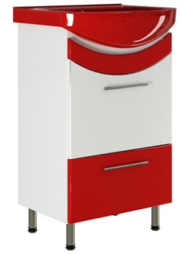 Тумба д/ванной с умывальником КРАСНАЯ, Радуга-50/Альфана-52 арт. 522466