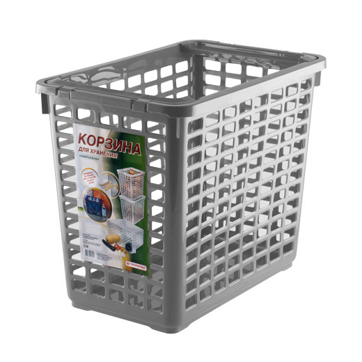 Корзина д/хранения универс. пластм. 410х225х330мм С-822 ("Полимербыт")*1/10