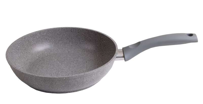 Сковорода 260/60мм с ручкой , АП (светлый мрамор)