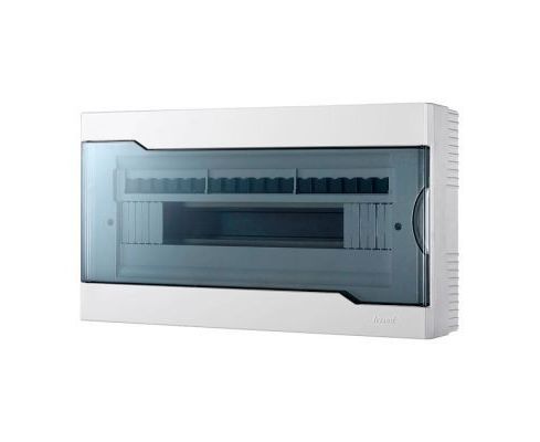 Lezard бокс (корпус) пластик ЩРВ-П-18  18 мод. встраиваемый БЕЛЫЙ с дымчатой дверцей IP40 730-1000-0