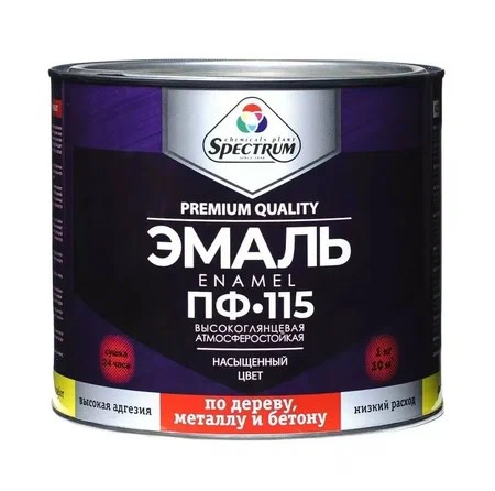 Spectrum Эмаль ПФ-115 белая высокоглянцевая, 1,8кг