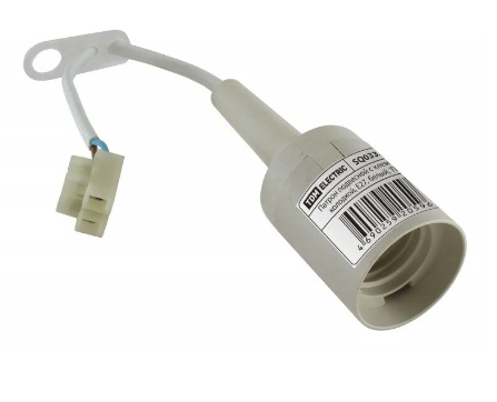 TDM патрон E27 пластик, подвесной с клеммной колодкой, белый 4А SQ0335-0023