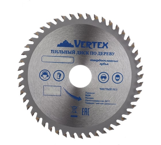 Диск пильный Vertextools по дереву 210*32/30 48 зубьев
