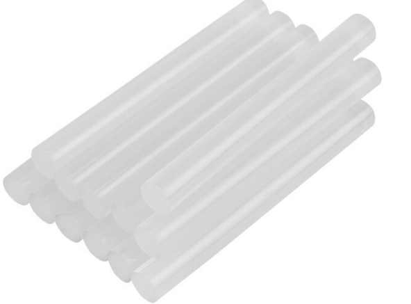 Стержни клеевые бесцветные  д.7 мм x 100 мм, 12 шт.