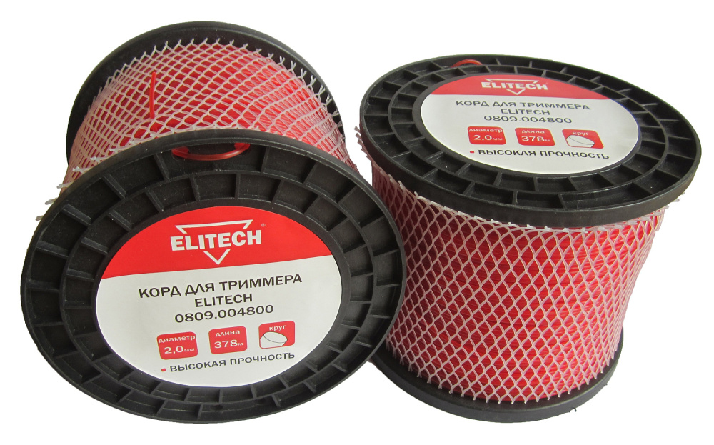 ELITECH 0809.004800 Леска, Ø2.0мм*378м, круг, катушка