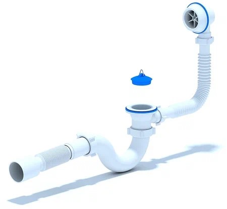 E155 Сифон МИНИ Элит д/ванны 1 1/2"с вып.и пер.с г.тр. 40/50 30980654 ВИР /1шт/уп