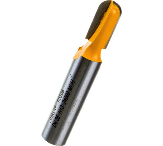 Фреза по дереву пазовая галтельная ф 6.4х13 R3.2 твердосплав ц/хв 8 ЭНКОР бокс