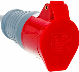 Розетка каб. 16A 3P+Е+N 380В IP44 (215) ИЭК PSR22-016-5