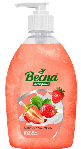 Мыло/жид. Весна 280мл Ассорти Земляника/сливки  Дозатор