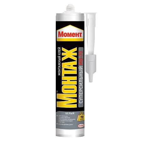 Жидкие гвозди  "Момент" Монтаж Суперсил белый 400 г МВ-70 697133 (немороз)(Хенкель)(до+5)*1/12