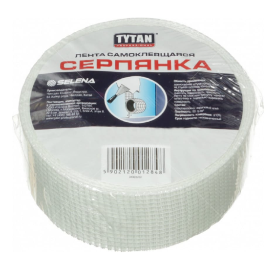 Лента самоклеящаяся Серпянка "TYTAN" Professional 45мм х 90м 10627 *1/24
