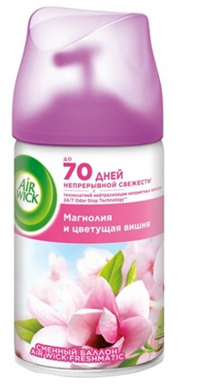 Сменный аэроз. баллон к авт. освеж. воздуха "Айр Вик" Магнолия и Цвет. вишня