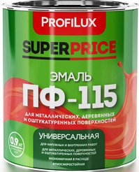 Profilux SUPERPRICE Эмаль ПФ-115 черная, 0,9кг(14шт/уп,420шт/пал)