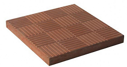 Тротуарная плитка "Паркет" 300х300х30 мм Красная, 11шт=1м2