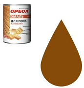 Эмаль "Ореол" акриловая для пола полуматовая желто-коричневая 0,9 кг(Ростов-на-дону)*1/6