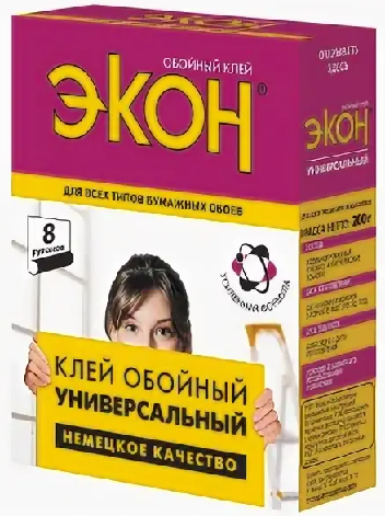 Клей для обоев универсальный 200г "ЭКОН" 1312332 (Хенкель)*12/24