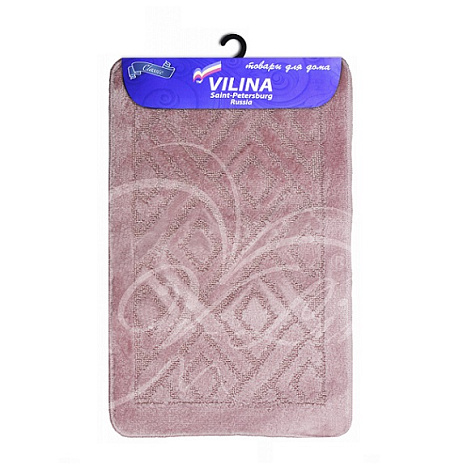 004CVL Коврики для ванной "Vilina Classic" 50х80см, 50х40см (2шт) розовый (10210340/291014/0002547 A