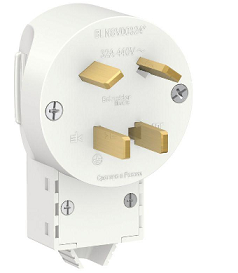 BLANCA С/У ВИЛКА СИЛОВАЯ 3К+З, 32 А, 440 В, БЕЛЫЙ (кр.2шт) C2