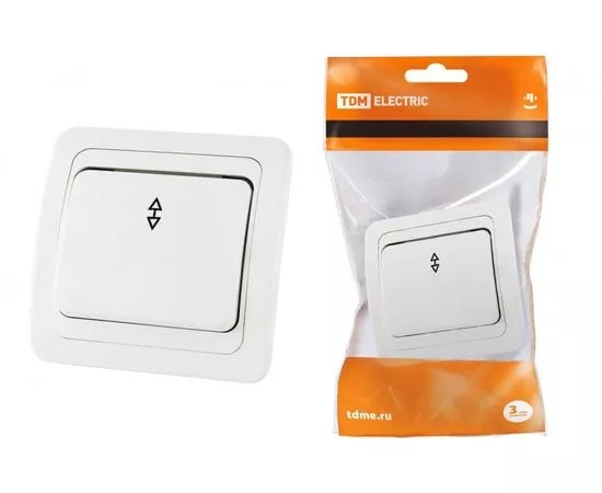 TDM Ладога перекл.(выкл прох) ОУ 1 кл. 10А бел. (инд.) SQ1801-0011