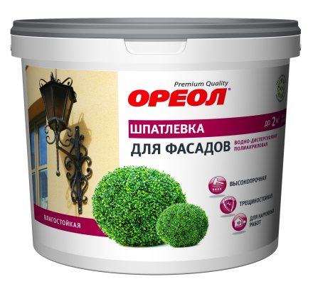 Шпатлевка "Ореол" фасадная влагостойкая 1,5 кг  (Ростов-на-дону)  *6