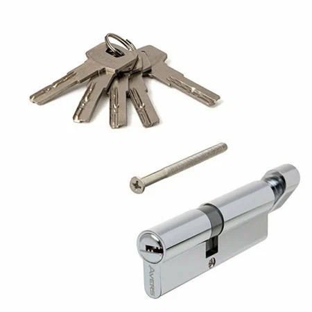 AVERS ZM-90(40/50C)-C-CR хром перф.кл/верт. 5кл. Цилиндровый механизм (100,10)