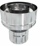 Переход Феррум на сэндвич нержавеющий, (430/0,5мм), ф115/200, по воде