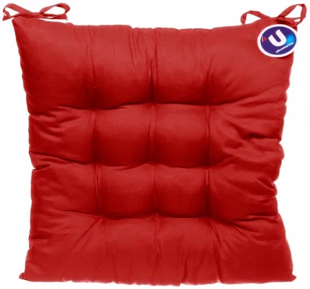 Сидушка-галета на стул 40*40см "ИДЕА" цвет бордовый