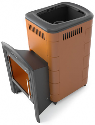 Печь для бани ТМФ Чугунка Cast Витра терракота