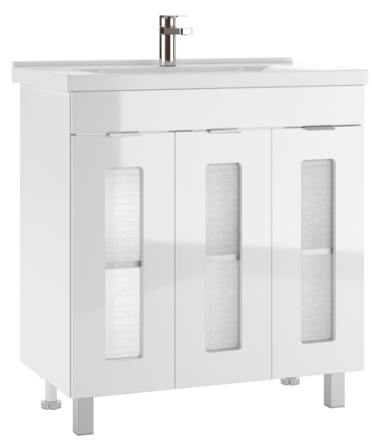 Тумба под умывальник "Миранда 80/Maria 80 Кристалл" без ящика АЙСБЕРГ DA1803T