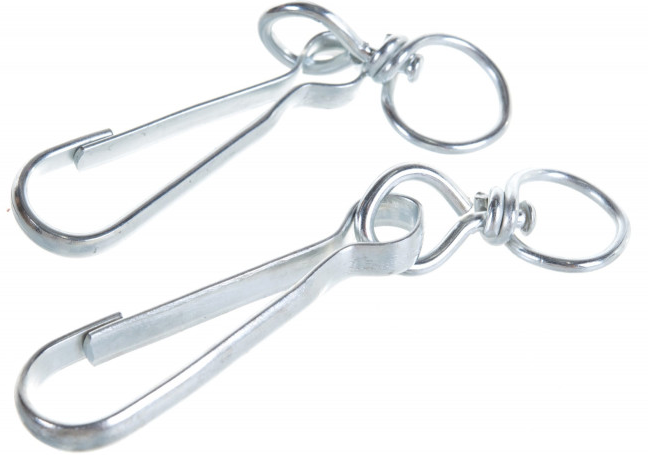 Карабин с вертлюгом тип А оцинкованный 70 мм (1 шт BL) (цена за шт) НАКРЕПКО 118802