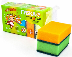 Губка д/пос.Золушка макси  88*58*30мм 5 шт