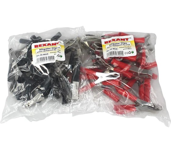 REXANT крокодил 50А 98мм красный, 16-0018