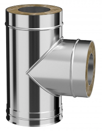 Сэндвич-тройник 90° 150/210 нерж. 1,0мм/нерж.0,5мм КК