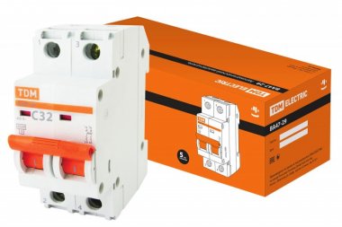 Авт. выкл.ВА47-29 2Р 32А 4,5кА х-ка С TDM (кр.6шт.)