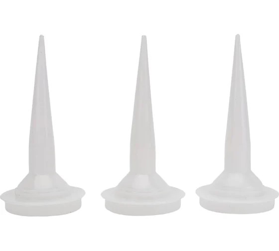 Сопла пластиковые сменные для Пистолетов для герметика закрытого типа, набор 3 шт.