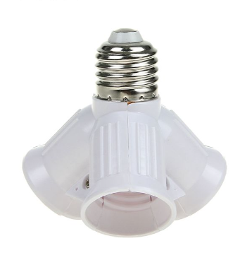 Ecola переходник с цоколя E27 на 3хE27 Узкий Белый A7Y37WEAY