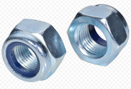 М8 Гайка самоконтрящаяся со стопорным кольцом, цинк, DIN 985