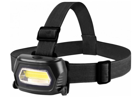 Фонарь налобный аккум HLA 07B 3W LED 200Lm 8ч 3 реж, з/у 230В ЧЕРНЫЙ IN HOME