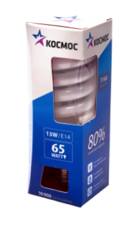 Лампа люм. компакт. SPC 13W E14 4200K T2 Экономка Космос LKsmT2SPC13wE1442eco
