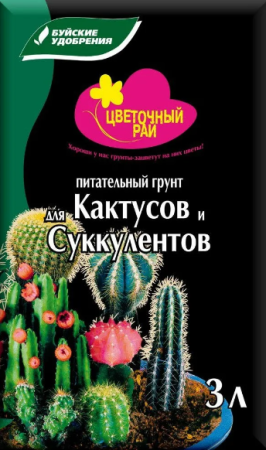 Грунт БХЗ Цветочный Рай д/Кактусов 3л /6/540